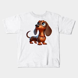 Cute Dachshund Kids T-Shirt